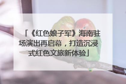 《红色娘子军》海南驻场演出再启幕，打造沉浸式红色文旅新体验