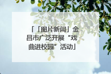 「图片新闻」金昌市广泛开展“戏曲进校园”活动