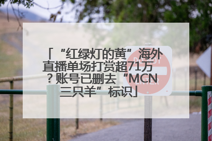 “红绿灯的黄”海外直播单场打赏超71万？账号已删去“MCN三只羊”标识