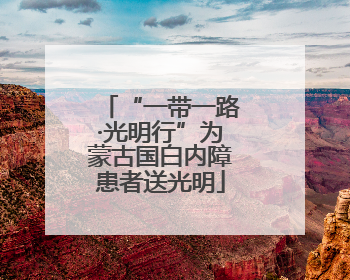 “一带一路·光明行”为蒙古国白内障患者送光明