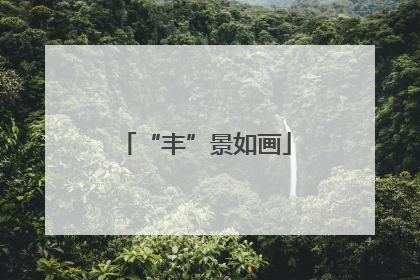 “丰”景如画