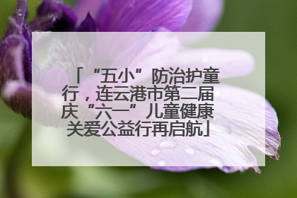 “五小”防治护童行，连云港市第二届庆“六一”儿童健康关爱公益行再启航
