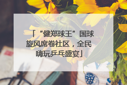 “健郑球王”国球旋风席卷社区，全民嗨玩乒乓盛宴