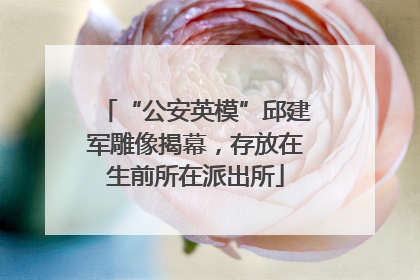 “公安英模”邱建军雕像揭幕，存放在生前所在派出所
