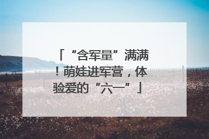 “含军量”满满！萌娃进军营，体验爱的“六一”