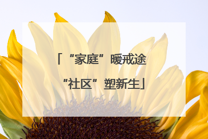 “家庭”暖戒途 “社区”塑新生