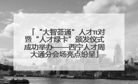 “大智荟通”人才π对暨“人才绿卡”颁发仪式成功举办——西宁人才周大通分会场亮点纷呈