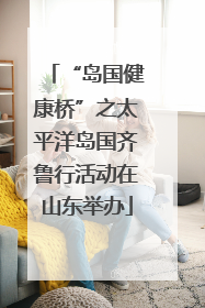 “岛国健康桥”之太平洋岛国齐鲁行活动在山东举办