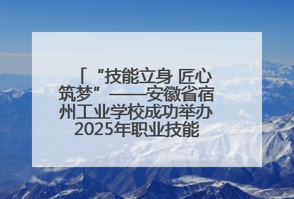 “技能立身 匠心筑梦”——安徽省宿州工业学校成功举办2025年职业技能活动周各项活动