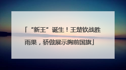 “新王”诞生！王楚钦战胜雨果，骄傲展示胸前国旗