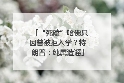 “死磕”哈佛只因曾被拒入学？特朗普：纯属造谣