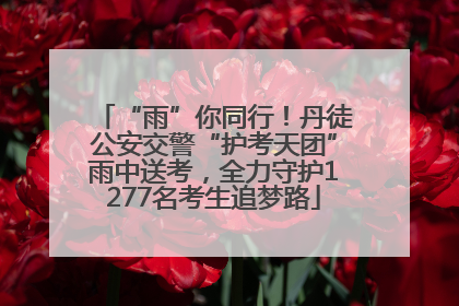 “雨”你同行！丹徒公安交警“护考天团”雨中送考，全力守护1277名考生追梦路