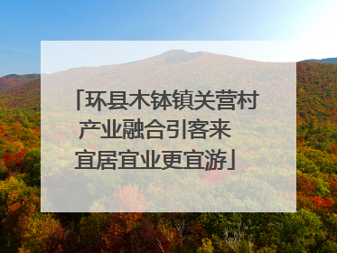 环县木钵镇关营村 产业融合引客来 宜居宜业更宜游