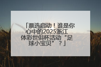 票选启动！谁是你心中的2025浙江体彩世俱杯活动“足球小宝贝”？