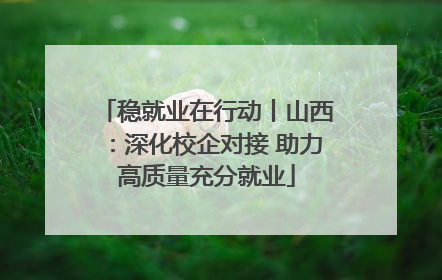 稳就业在行动丨山西：深化校企对接 助力高质量充分就业