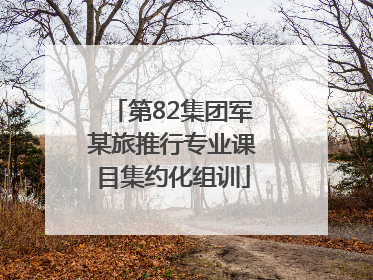 第82集团军某旅推行专业课目集约化组训