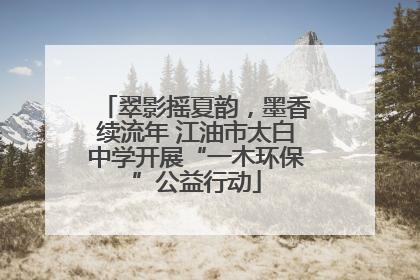 翠影摇夏韵，墨香续流年 江油市太白中学开展“一木环保”公益行动