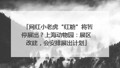 网红小老虎“红糖”将暂停展出？上海动物园：展区改建，会安排展出计划