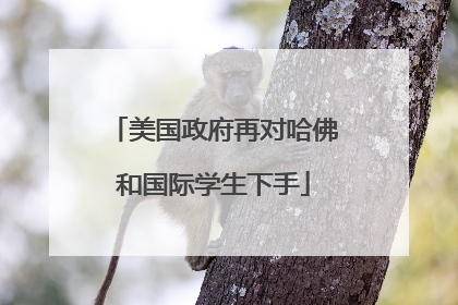 美国政府再对哈佛和国际学生下手