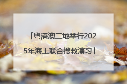 粤港澳三地举行2025年海上联合搜救演习