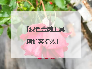绿色金融工具箱扩容提效
