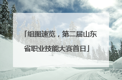 组图速览，第二届山东省职业技能大赛首日