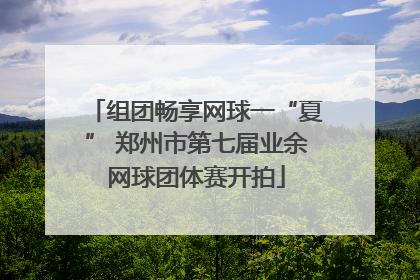 组团畅享网球一“夏” 郑州市第七届业余网球团体赛开拍