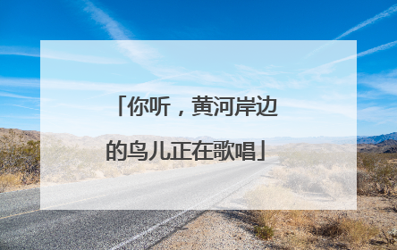 你听，黄河岸边的鸟儿正在歌唱