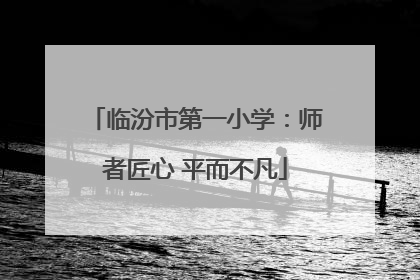 临汾市第一小学：师者匠心 平而不凡