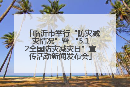 临沂市举行“防灾减灾情况”暨 “5.12全国防灾减灾日”宣传活动新闻发布会