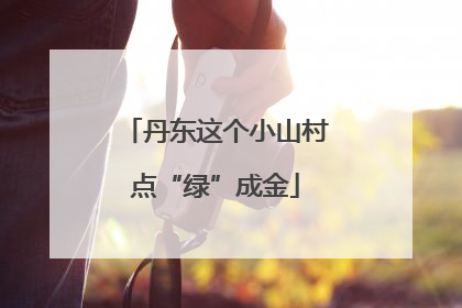 丹东这个小山村点“绿”成金