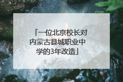 一位北京校长对内蒙古县城职业中学的3年改造