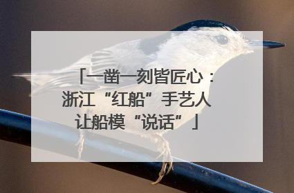 一凿一刻皆匠心：浙江“红船”手艺人让船模“说话”