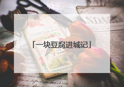 一块豆腐进城记