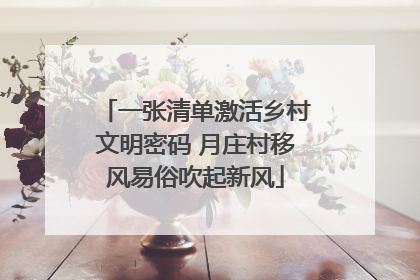 一张清单激活乡村文明密码 月庄村移风易俗吹起新风