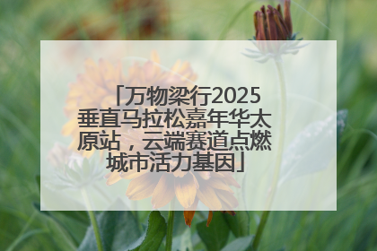 万物梁行2025垂直马拉松嘉年华太原站，云端赛道点燃城市活力基因