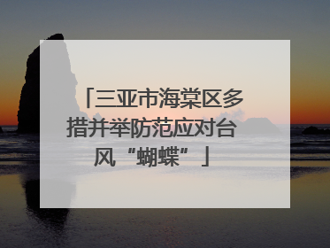 三亚市海棠区多措并举防范应对台风“蝴蝶”