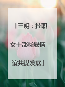 三明：挂职女干部畅叙情谊共谋发展