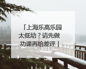 上海乐高乐园太低幼？请先做功课再给差评｜锋面评论