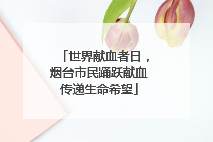 世界献血者日，烟台市民踊跃献血传递生命希望
