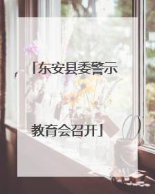 东安县委警示教育会召开