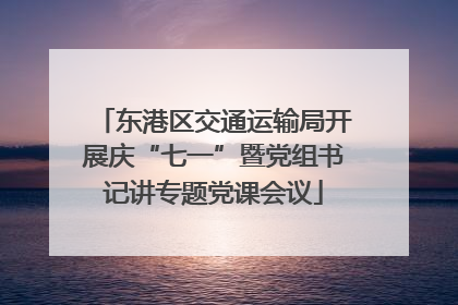 东港区交通运输局开展庆“七一”暨党组书记讲专题党课会议