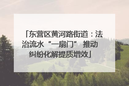 东营区黄河路街道：法治流水“一扇门” 推动纠纷化解提质增效