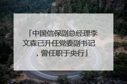 中国信保副总经理李文森已升任党委副书记，曾任职于央行