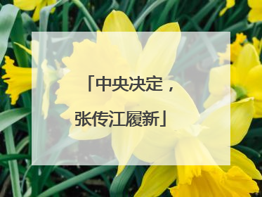 中央决定，张传江履新