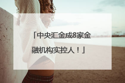 中央汇金成8家金融机构实控人！