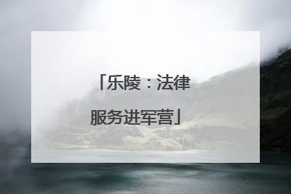 乐陵：法律服务进军营