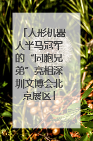 人形机器人半马冠军的“同胞兄弟”亮相深圳文博会北京展区