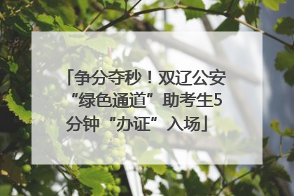 争分夺秒！双辽公安“绿色通道”助考生5分钟“办证”入场
