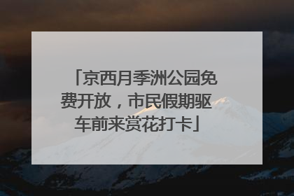 京西月季洲公园免费开放，市民假期驱车前来赏花打卡